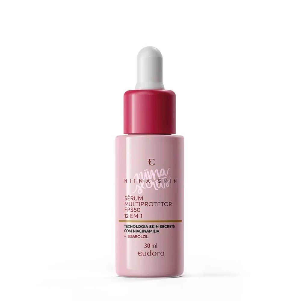 Sérum Facial Eudora Niina Secrets Skin Multiprotetor FPS50 12 em 1 30ml