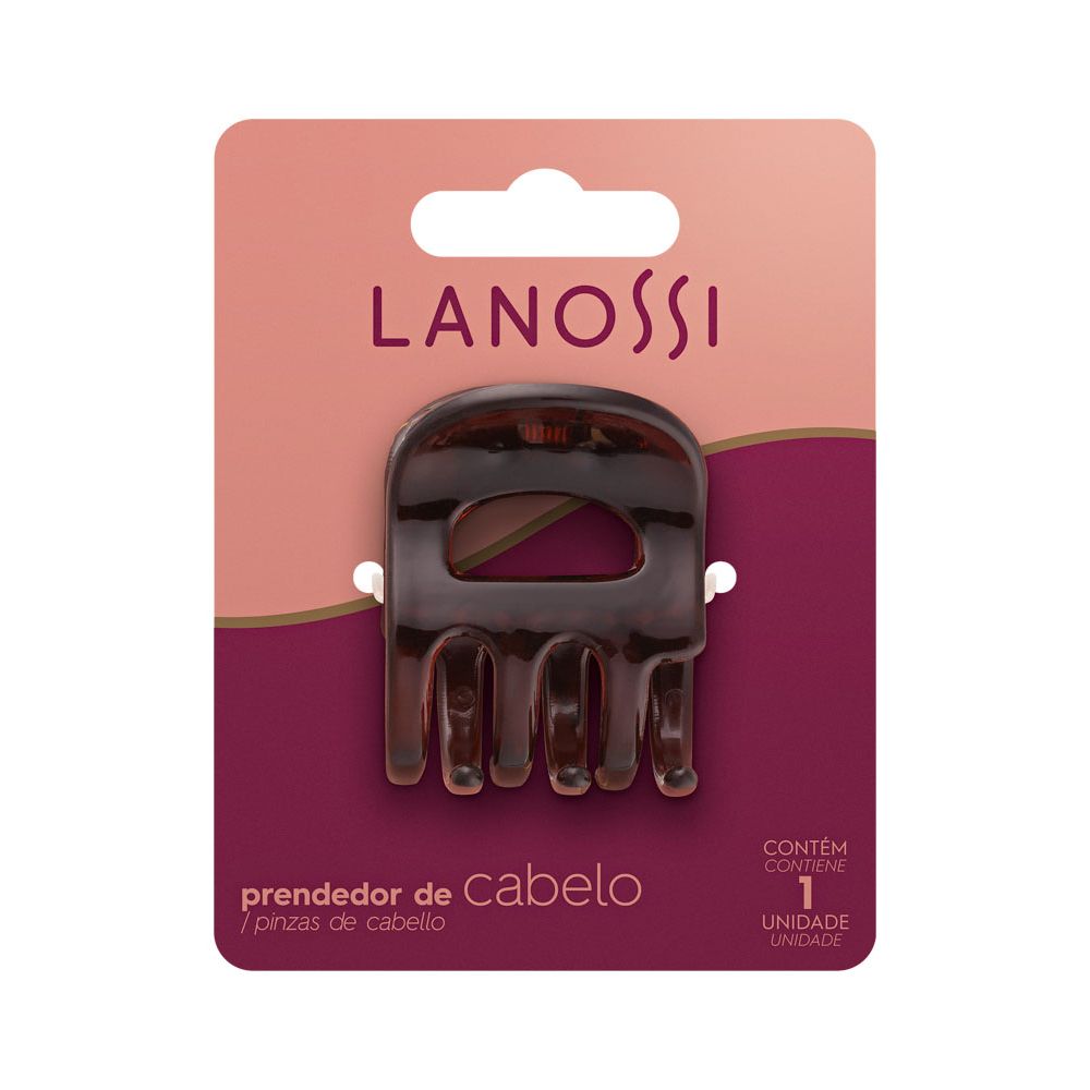 Prendedor de Cabelos Lanossi Capuccino Tamanho M
