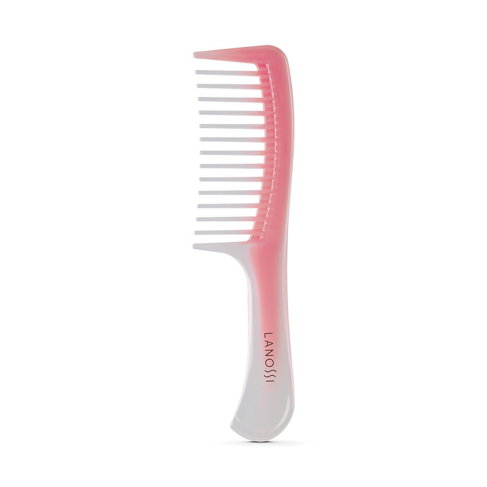 Pente de Plástico Lanossi com Dentes Largos Rose