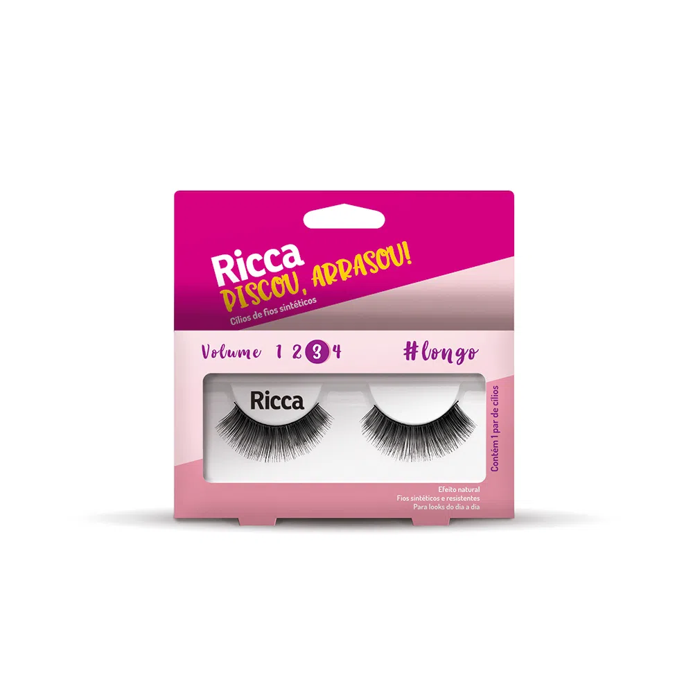 Cílios Postiços Ricca Volume 3 Longo 310