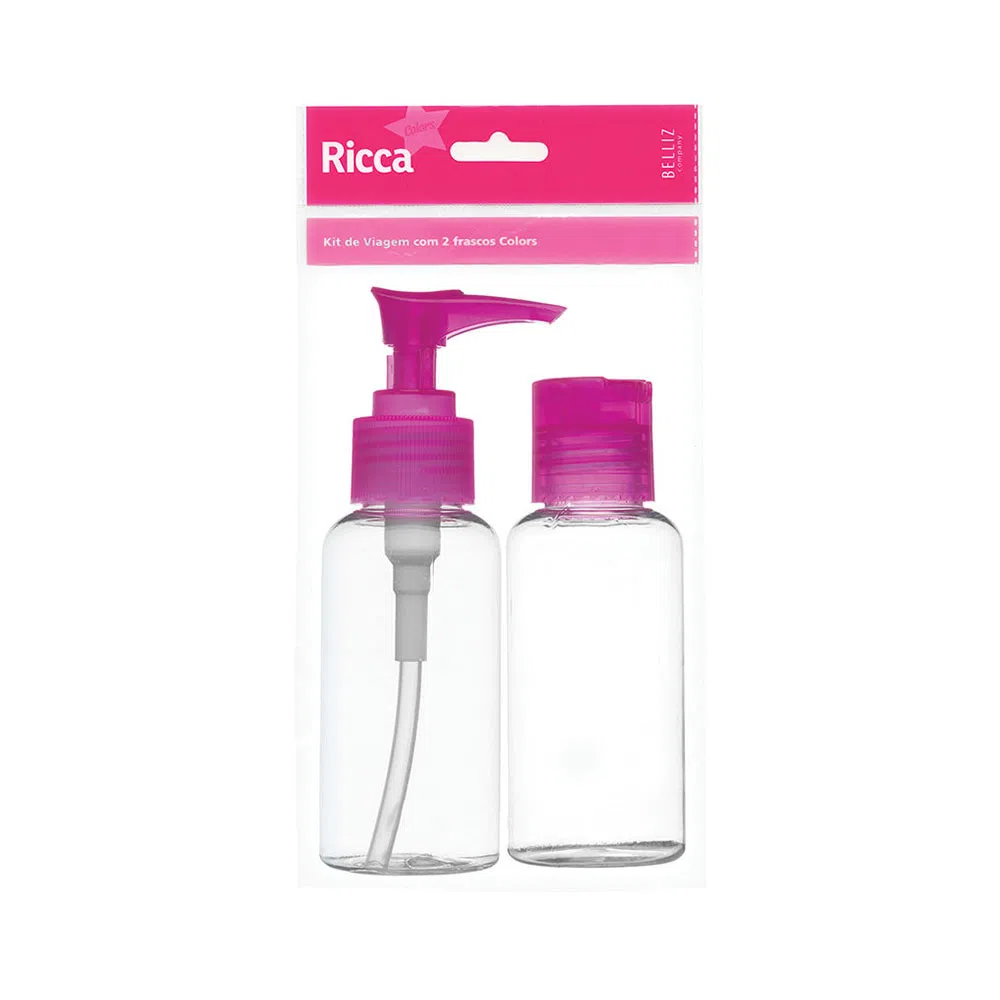 Kit de Viagem Ricca com Dois Frascos Colors