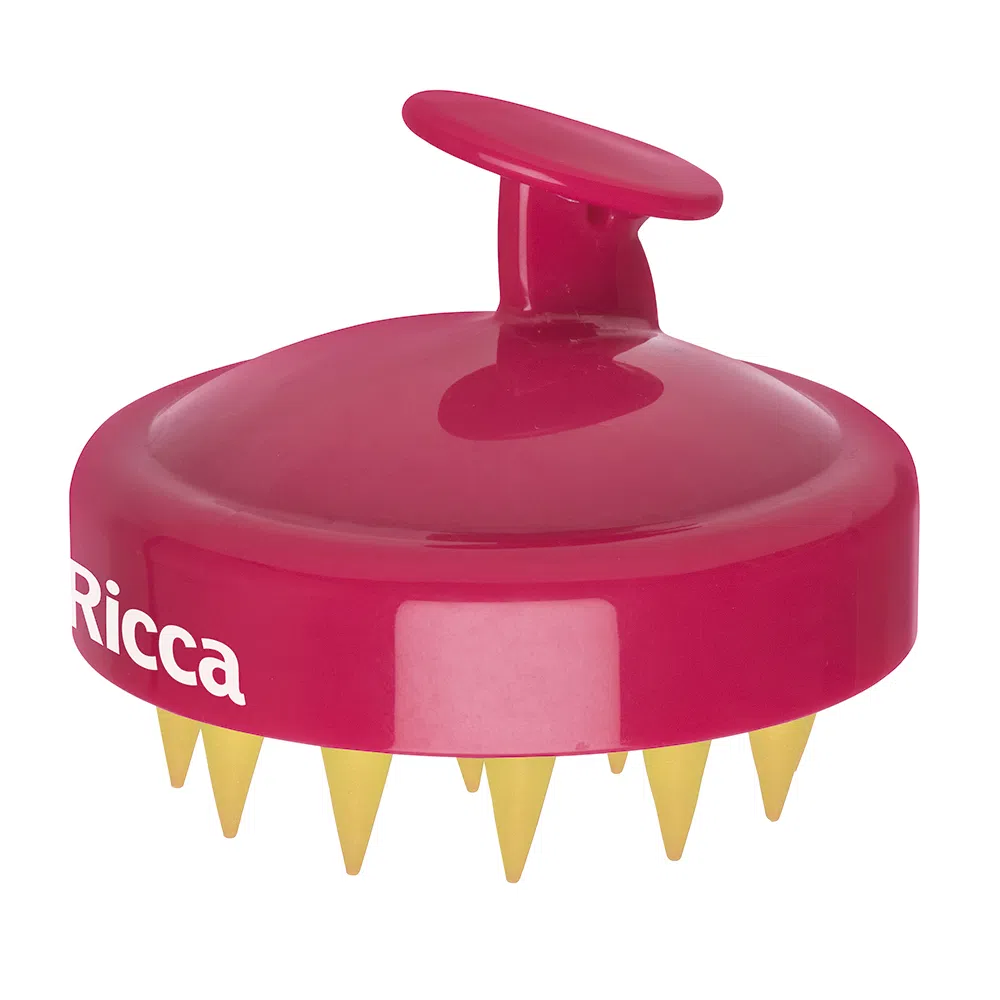 Escova Massageadora de Couro Cabeludo Ricca Shampoo Brush