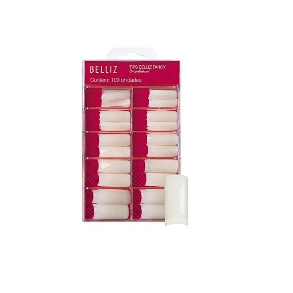 Tips Para Alongamento de Unhas Belliz Fancy 100 unidades 