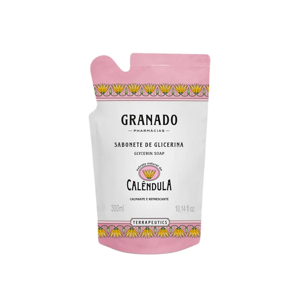 Refil Sabonete Líquido Granado Glicerina Calêndula 300ml