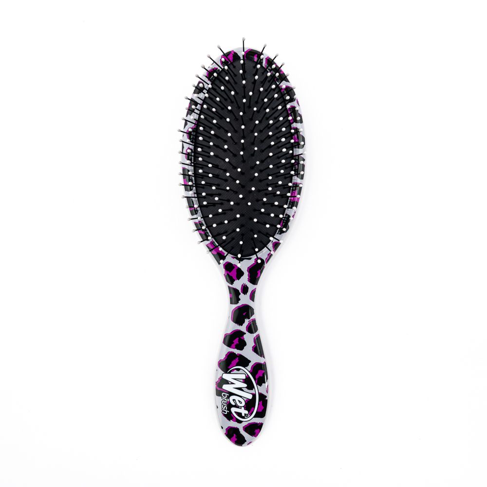 Escova de Cabelo Wetbrush Detangler Safari Leopardo Pink
