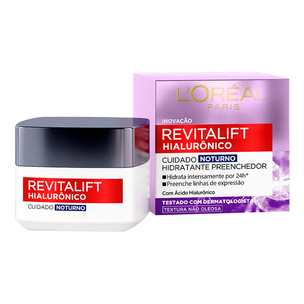 Creme Facial L'Oréal Paris Revitalift Hialurônico FPS20 Noturno 49g