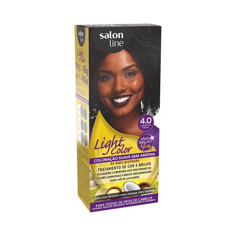 Coloração Suave Salon Line Light Color 4.0 Castanho Médio