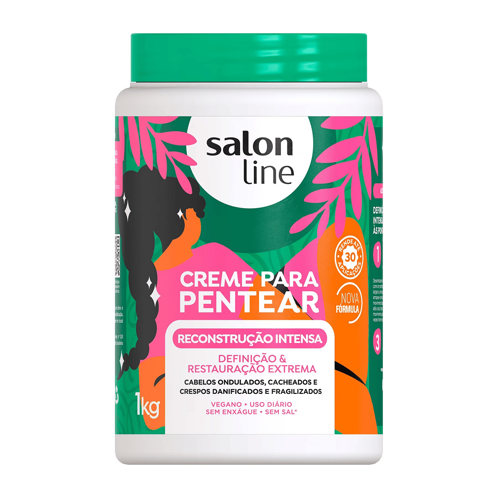 Creme Para Pentear Salon Line Reconstrução Intensa 1kg