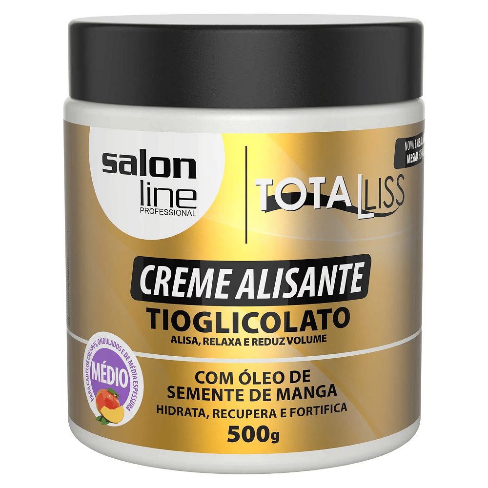 Creme Alisante Salon Line Tioglicolato Óleo Semente de Manga 500g