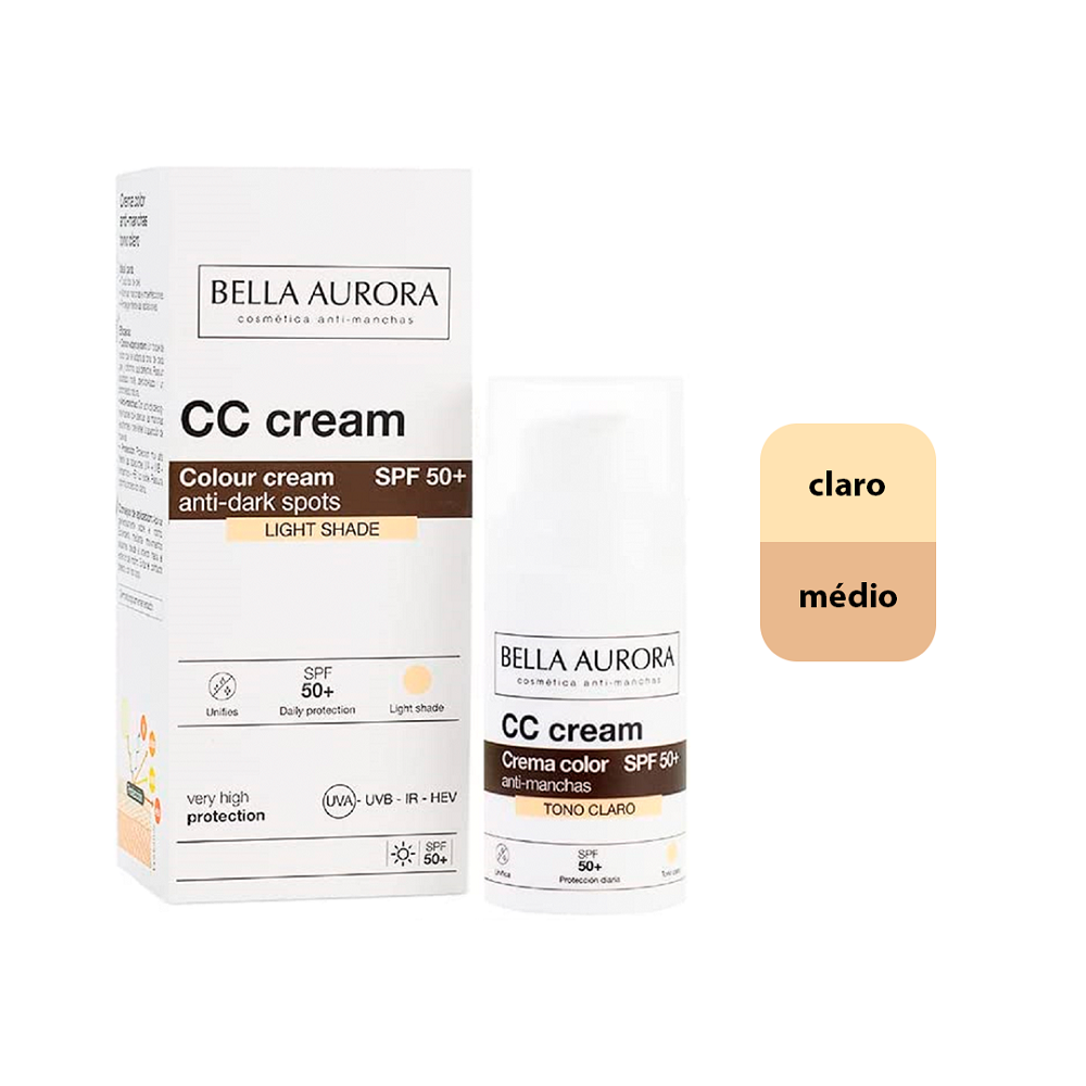 Creme Facil Anti-Manchas Bella Aurora CC Cream SPF50+ 30ml