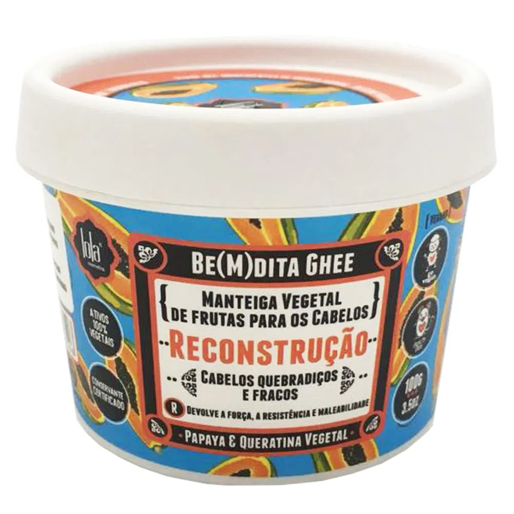 Máscara de Reconstrução Lola From Rio Be(m)dita Ghee Papaya 100g