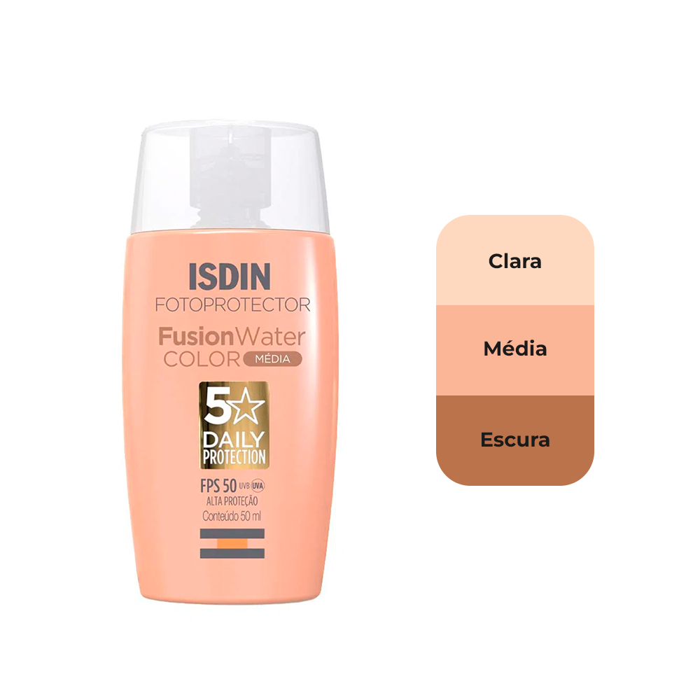 Protetor Solar Facial Isdin Fotoprotector Fusion Water 5 Stars Color FPS50 50ml