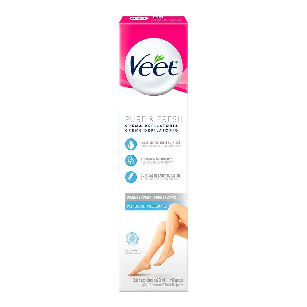 Creme Depilatório Veet Pure & Fresh Pele Sensível 200ml
