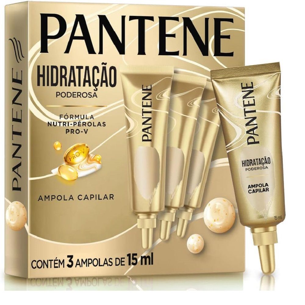 Kit Ampola Capilar Pantene Hidratação Poderosa 15ml com 3 unidades