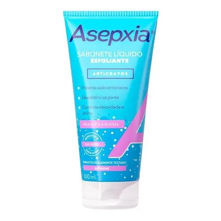 Sabonete Líquido Esfoliante Asepxia Anticravos 100ml