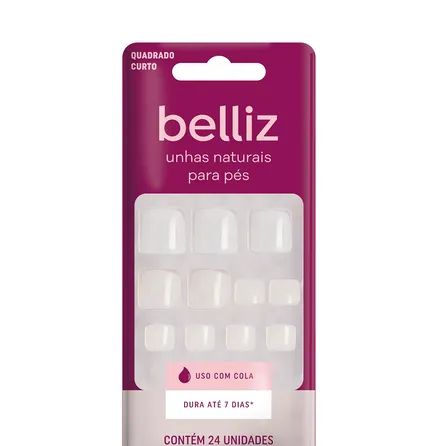 Unhas Postiças Belliz Naturais para os Pés