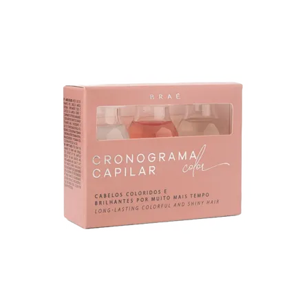Kit Braé Cronograma Capilar Color com 3 Ampolas