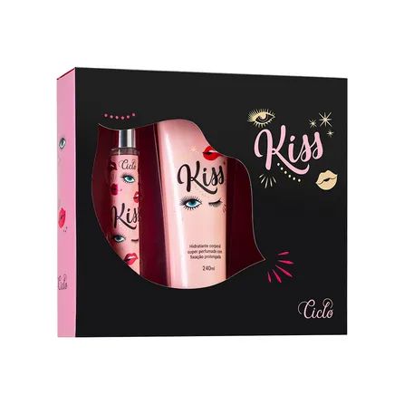 Kit Hidratante Corporal Ciclo Cosméticos Kiss 240ml + Deo Colônia Cosméticos Kiss 30ml