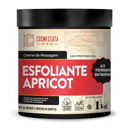 Creme Desodorante de Massagem Cosmeceuta Esfoliante Apricot 1kg