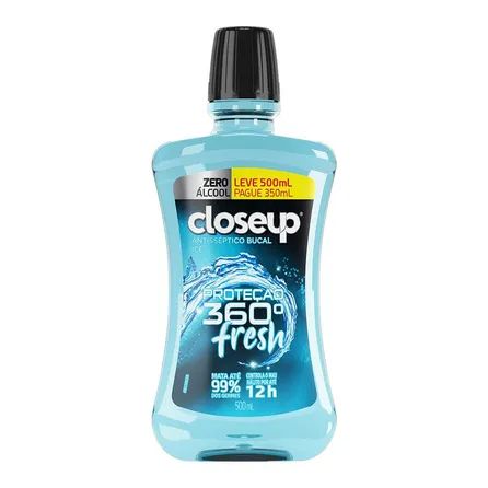 Enxaguante Bucal Close Up Ice Sem Álcool 500ml