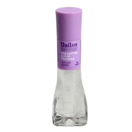 Esmalte de Finalização Dailus Top Coat Glitter Era Glitter Que Me Faltava