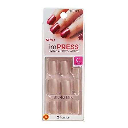 Unhas Postiças Impress Kiss New York Curta Girlie Girl