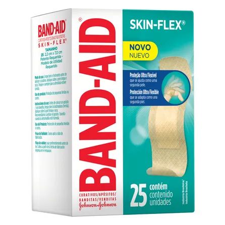 Curativo Johnson & Johnson Band-Aid Skin Flex Standard C/25 Unidades