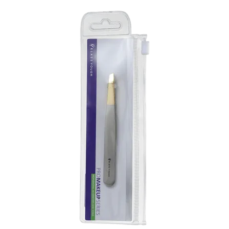 Pinça Profissional Klass Vough Dourada Chanfrada TW043HG
