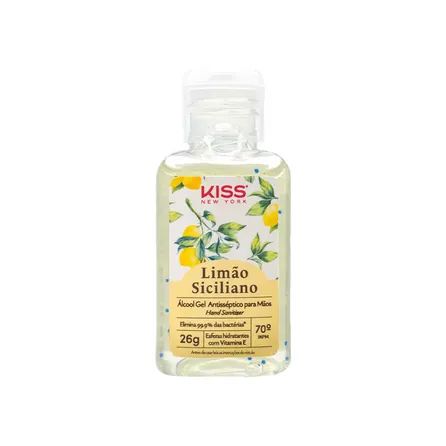 Álcool em Gel Kiss New York Limão Siciliano 26ml 