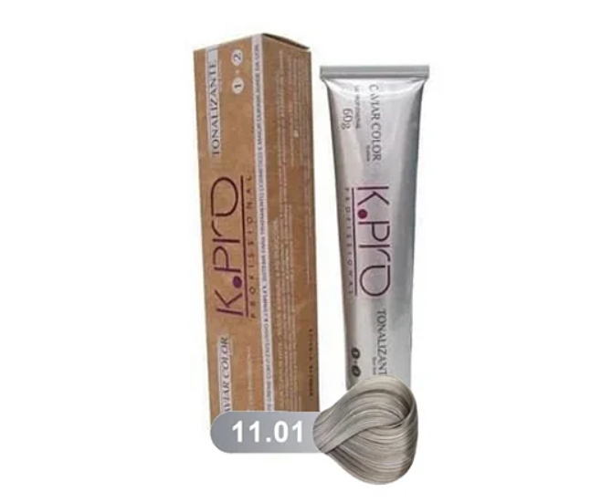 Tonalizante K.Pro Caviar Color 11.01 Louro Soft Fumê 60g