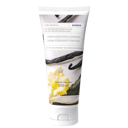 Creme Hidratante Corporal Korres Flor de Baunilha Mediterrânea 200ml