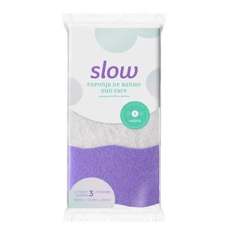 Kit Esponjas de Banho Slow Duo Face 3Un