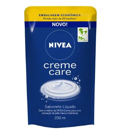 Refil Sabonete Liquido Nivea Creme Care 200ml