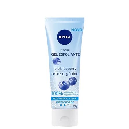 Gel Esfoliante Facial Nivea Refrescante Bio Blueberry Pele Normal a Seca com 75ml