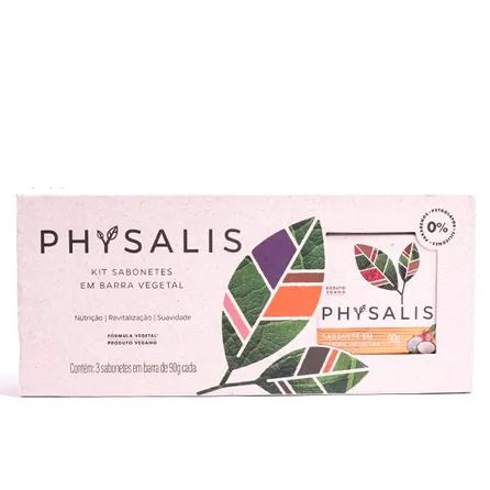 Kit Sabonete em Barra Physalis Puro Cuidado 3 Un