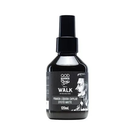Pomada Líquida Capilar QOD Barber Shop Walk Efeito Matte 120ml