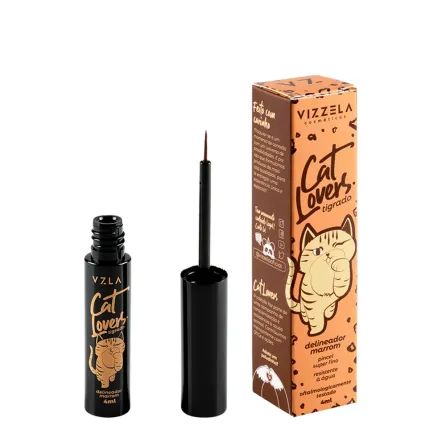Delineador Vizzela Cat Lovers Marrom 4ml