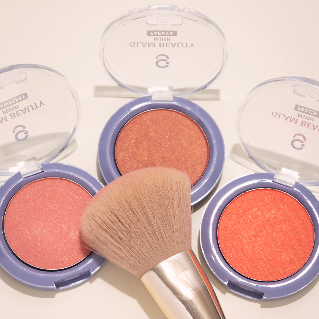 Blush em Pó Compacto Glam Beauty 5g