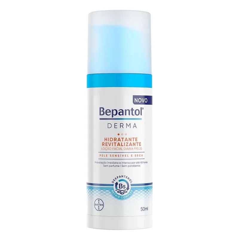 Loção Facial Hidratante Bepantol Derma Revitalizante Fps25 50ml