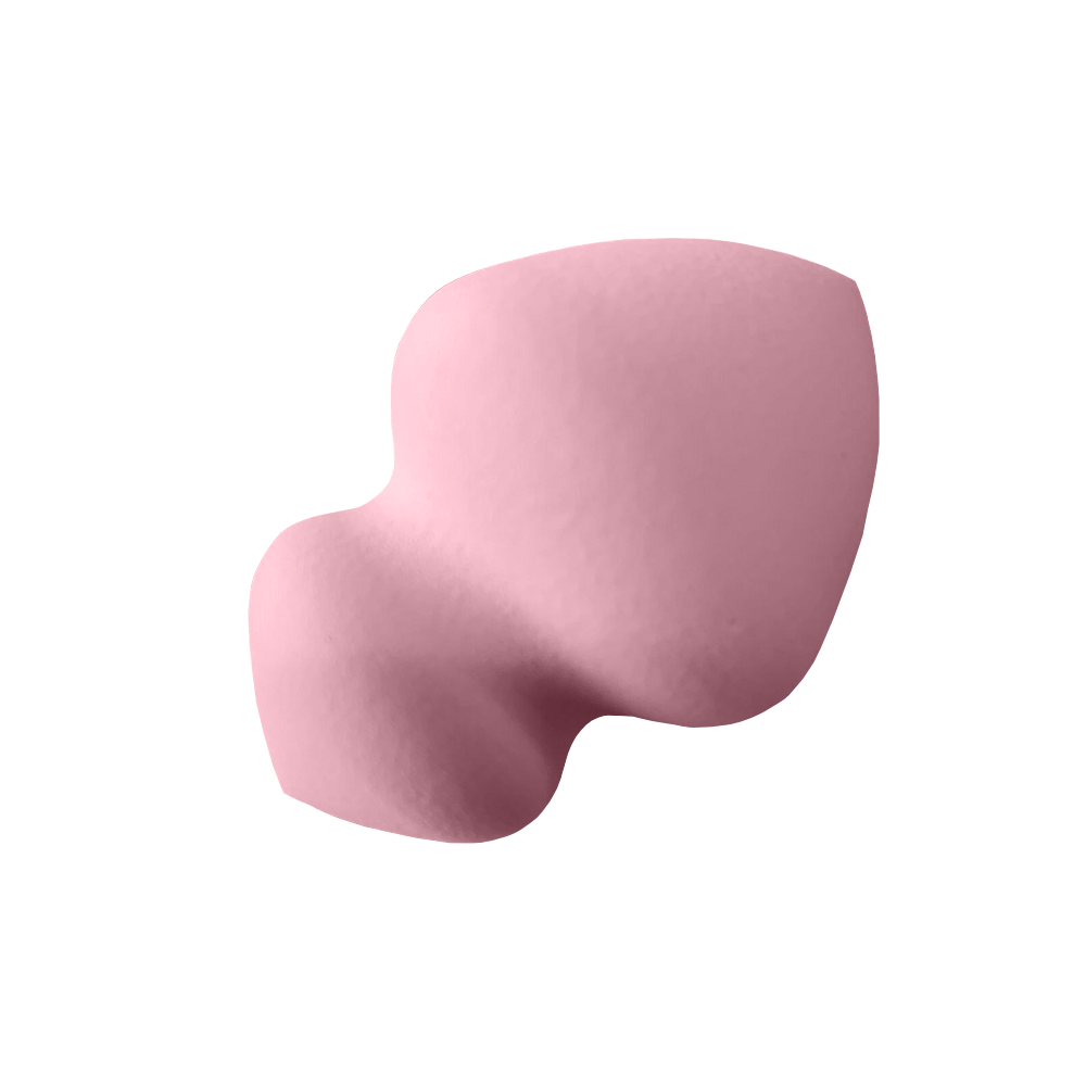 Esponja de Maquiagem glam Pião Rosa Claro