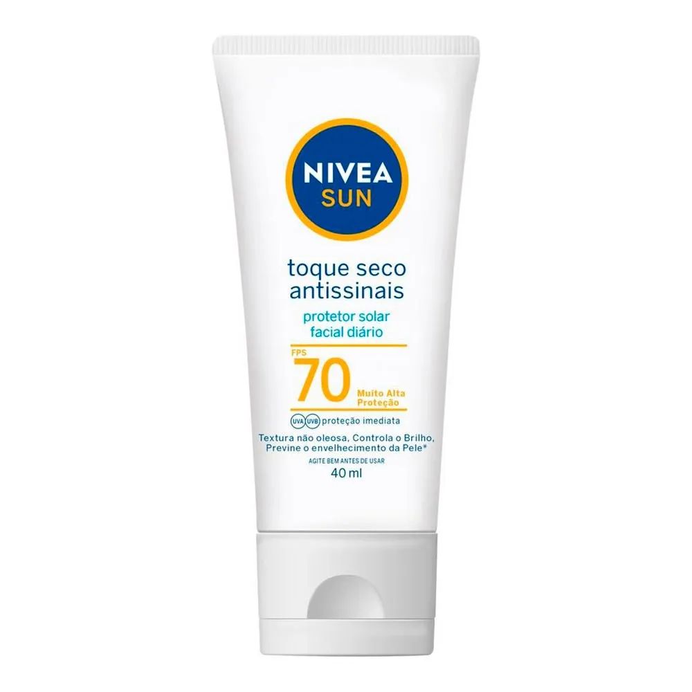 Protetor Solar Facial Nivea Sun Toque Seco Antissinais Fps70 40ml