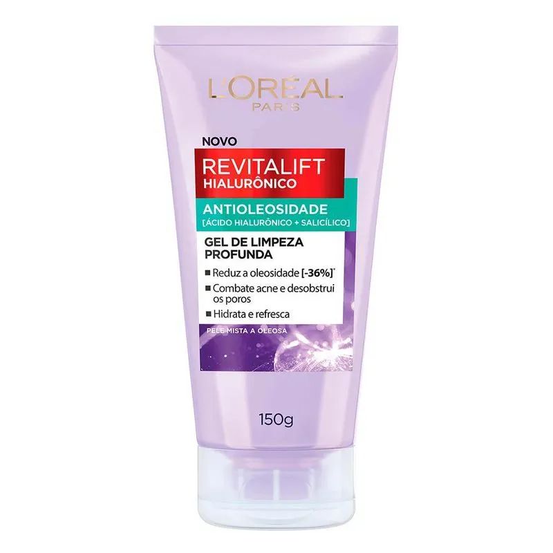 Gel de Limpeza Profunda Antioleosidade L'oréal Paris Revitalift Hiaurônico 150g