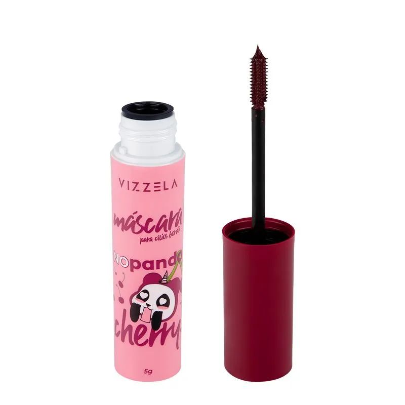 Máscara para Cílios Vizzela no Panda Cherry Bordô 5g