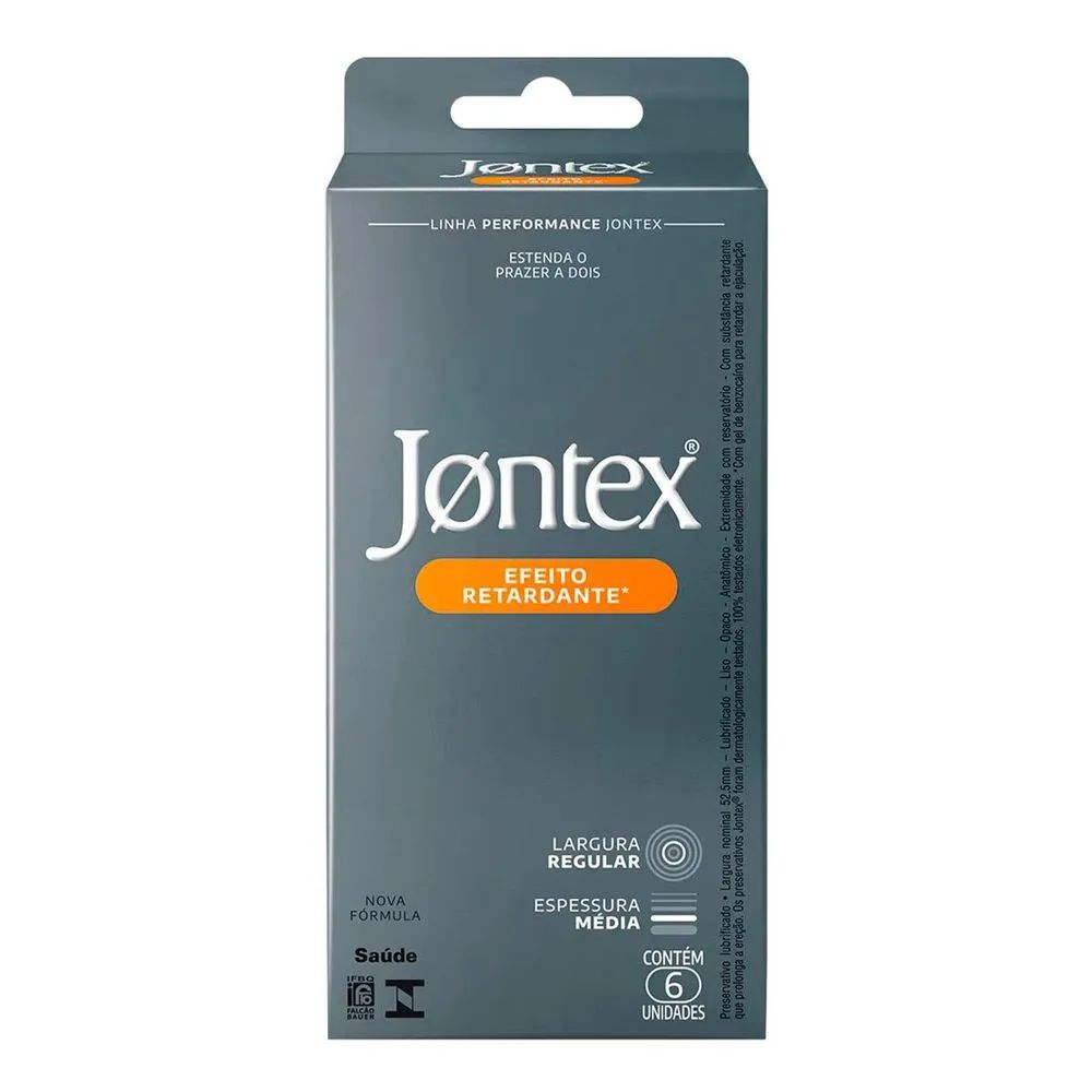 Preservativo Jontex Efeito Retardante Com 6 Unidades