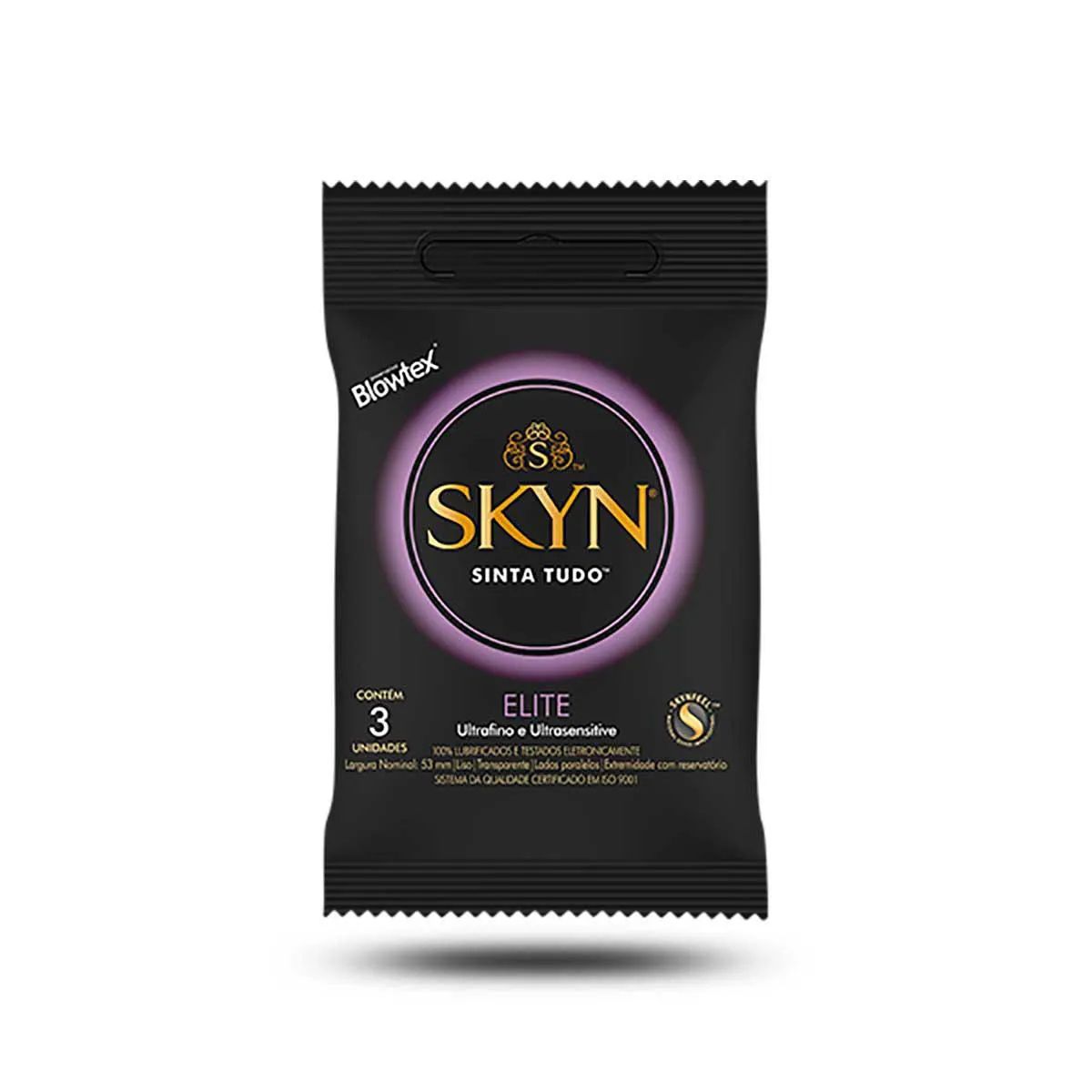 Preservativo Skyn Blowtex Elite Ultrafino e Ultrasensitive Com 3 Unidades