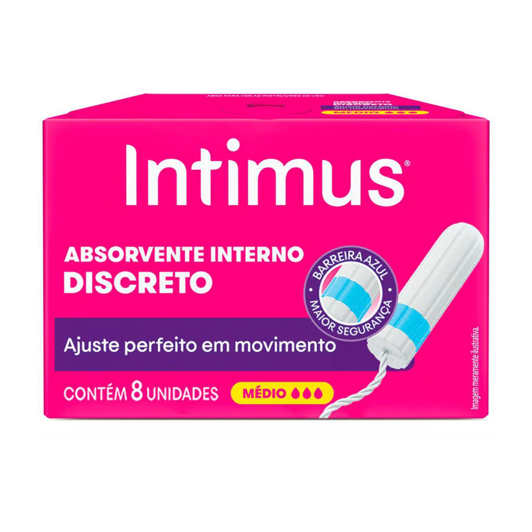 Absorvente Interno Intimus Discreto Médio 8 Unidades