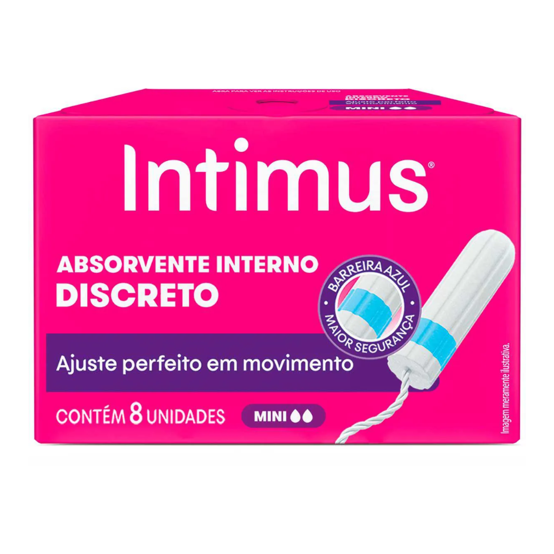 Absorvente Interno Intimus Discreto Mini 8 Unidades