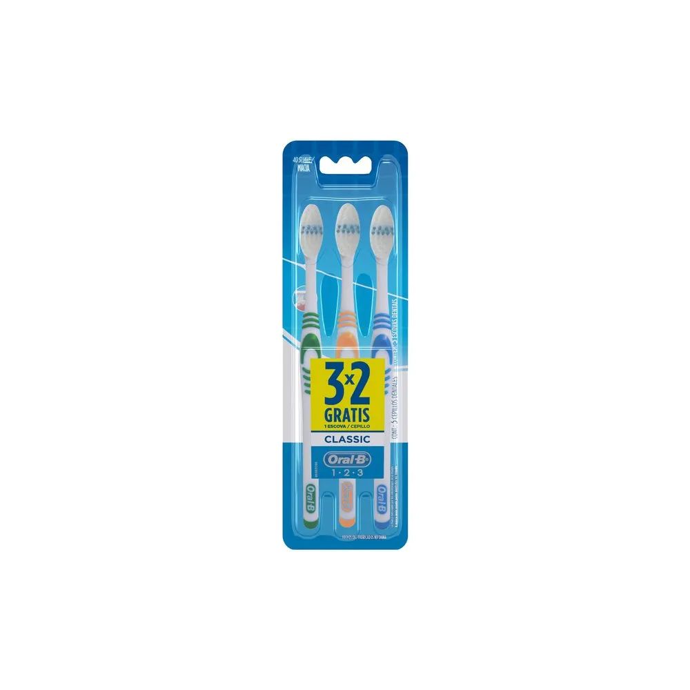 Pack de Escova de Dente Oral-B Macia Classic com 3 unidades