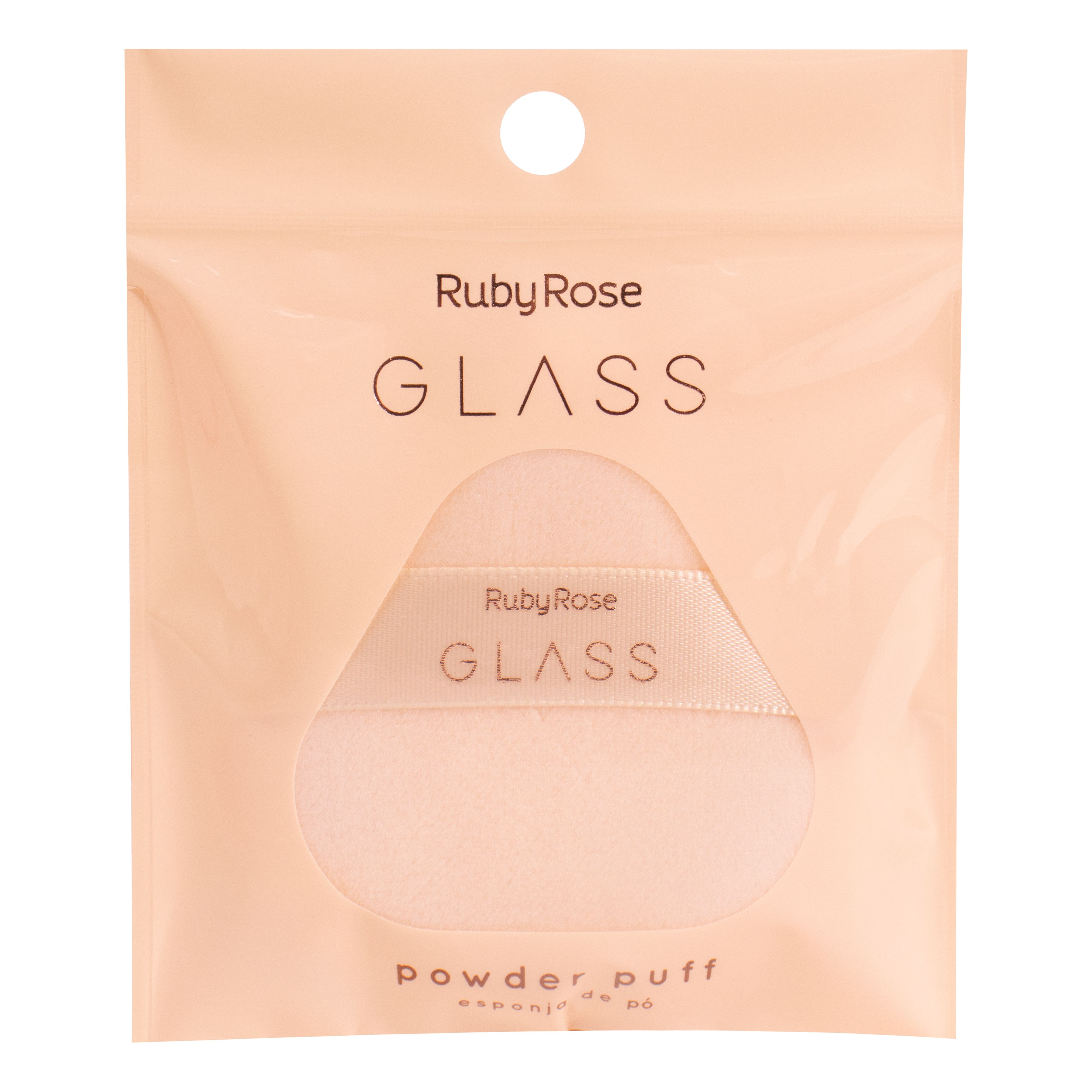 Esponja de Pó Ruby Rose Powder Puff Glass HBS04