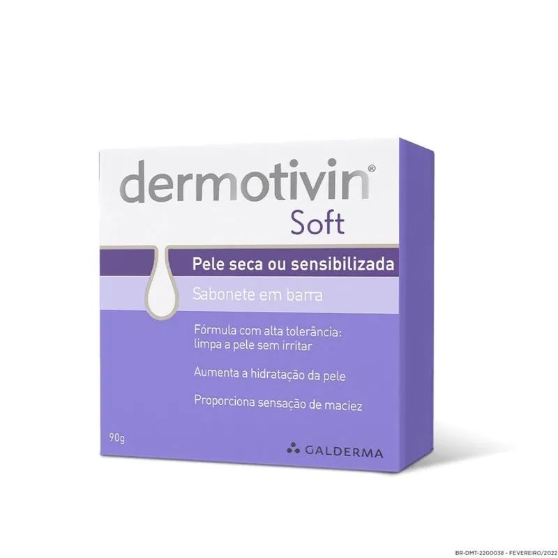 Sabonete Em Barra Dermotivin Soft Pele Seca ou Sensibilizada 90g